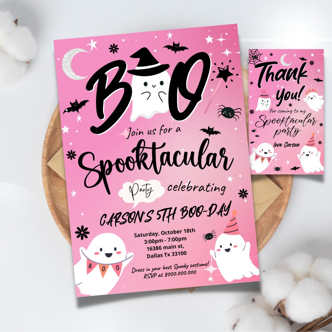 Editable and Printable Halloween Birthday Invitation Template ...