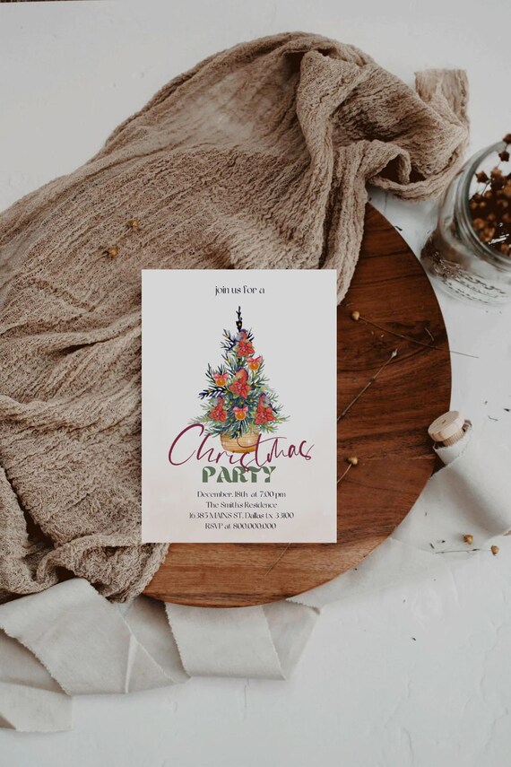 Editable and Printable Adult Christmas Party Digital - Etsy