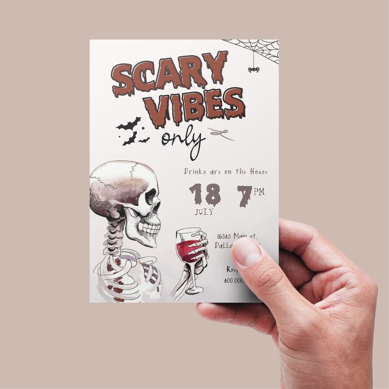 Editable and Printable Cocktails and Costumes Invitation - Etsy