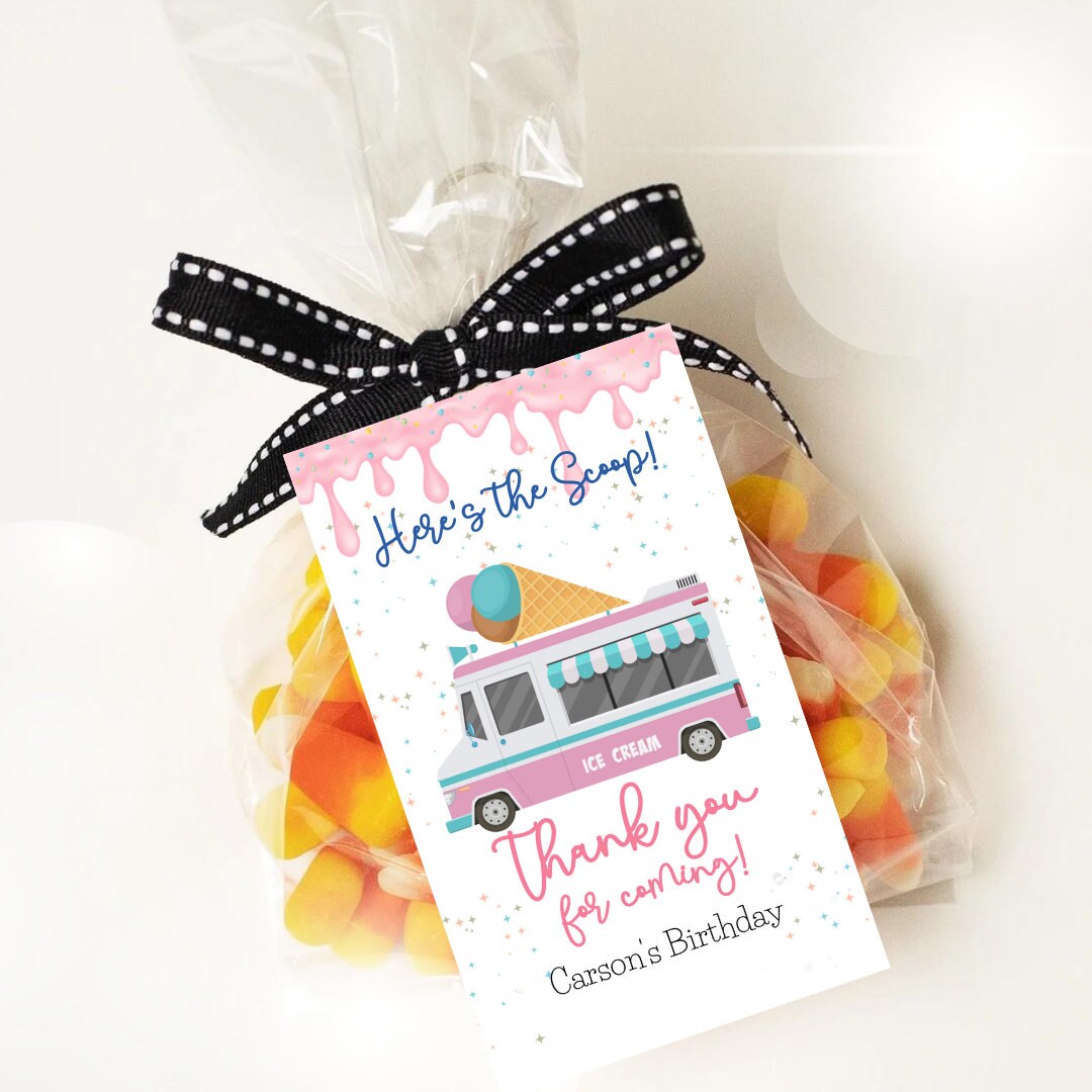 Editable and Printable Ice Cream Truck Birthday Party - Etsy