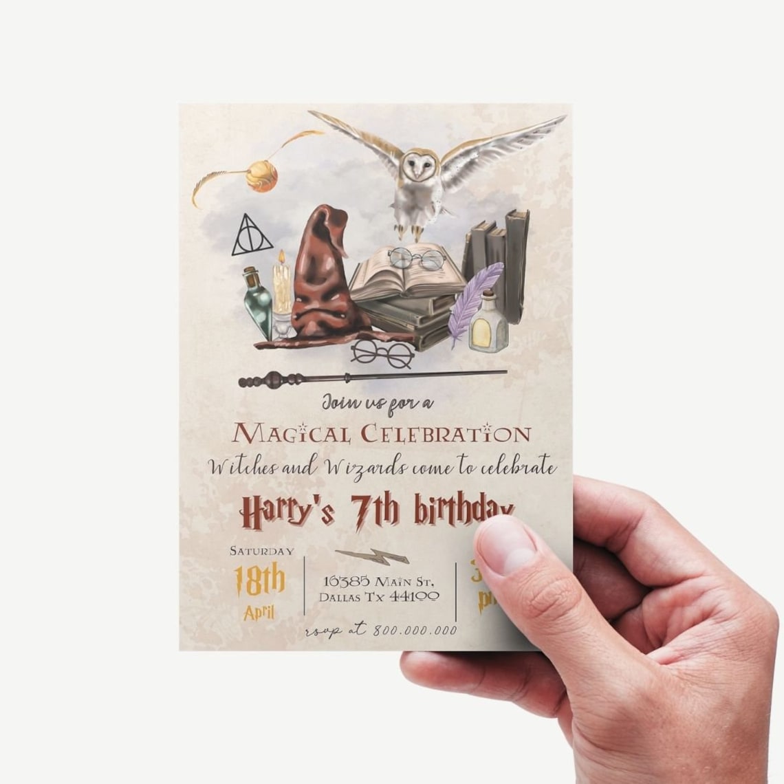 Electronic and Printable Wizard Birthday Party Printable - Etsy