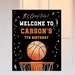 Editable and Printable Basketball Birthday Party Sign Template ...