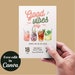 Editable and Printable Good Vibes Only Invitation Template, Summer ...