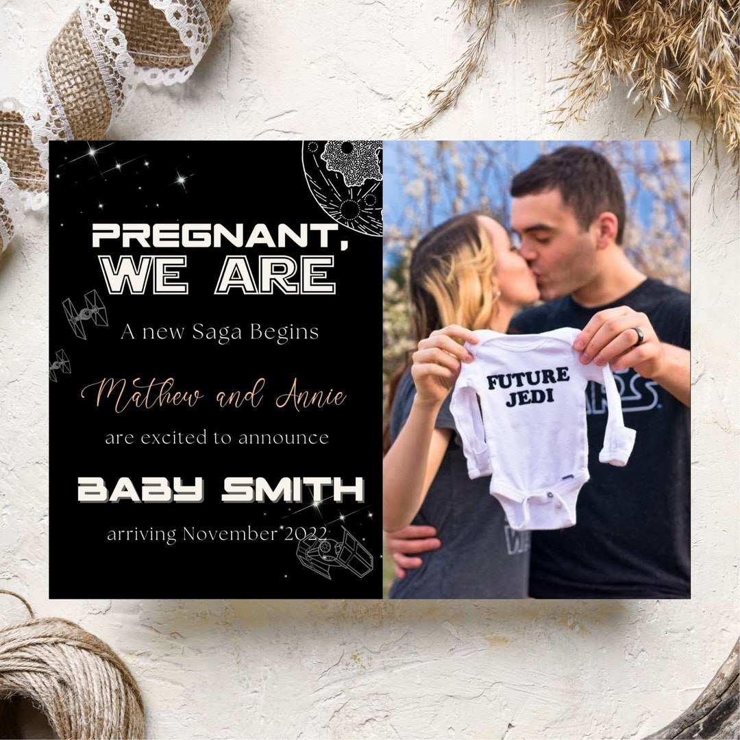 Editable and Printable Pregnant I Am Announcement Digital Template ...