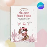 Printable Mickey & Minnie Grab Your Rodeo Hat Sign, Cowboy Mickey ...