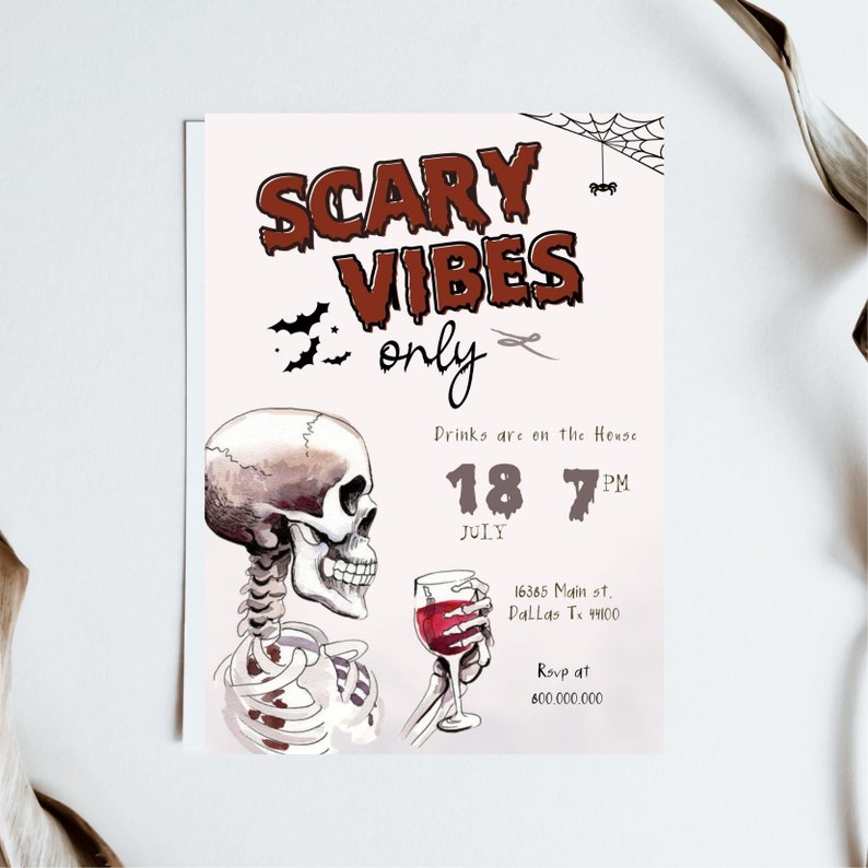 Editable and Printable Cocktails and Costumes Invitation - Etsy