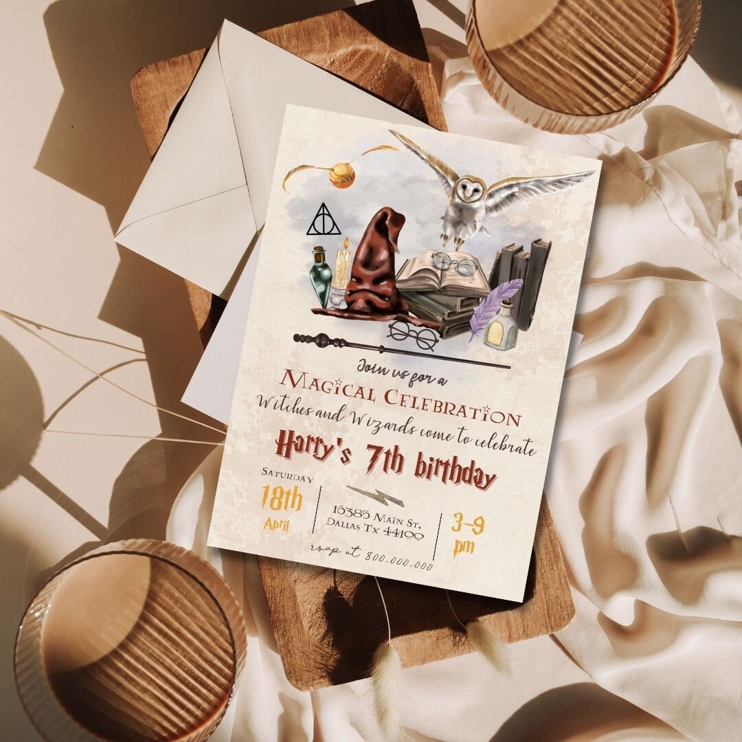 Electronic and Printable Wizard Birthday Party Printable - Etsy