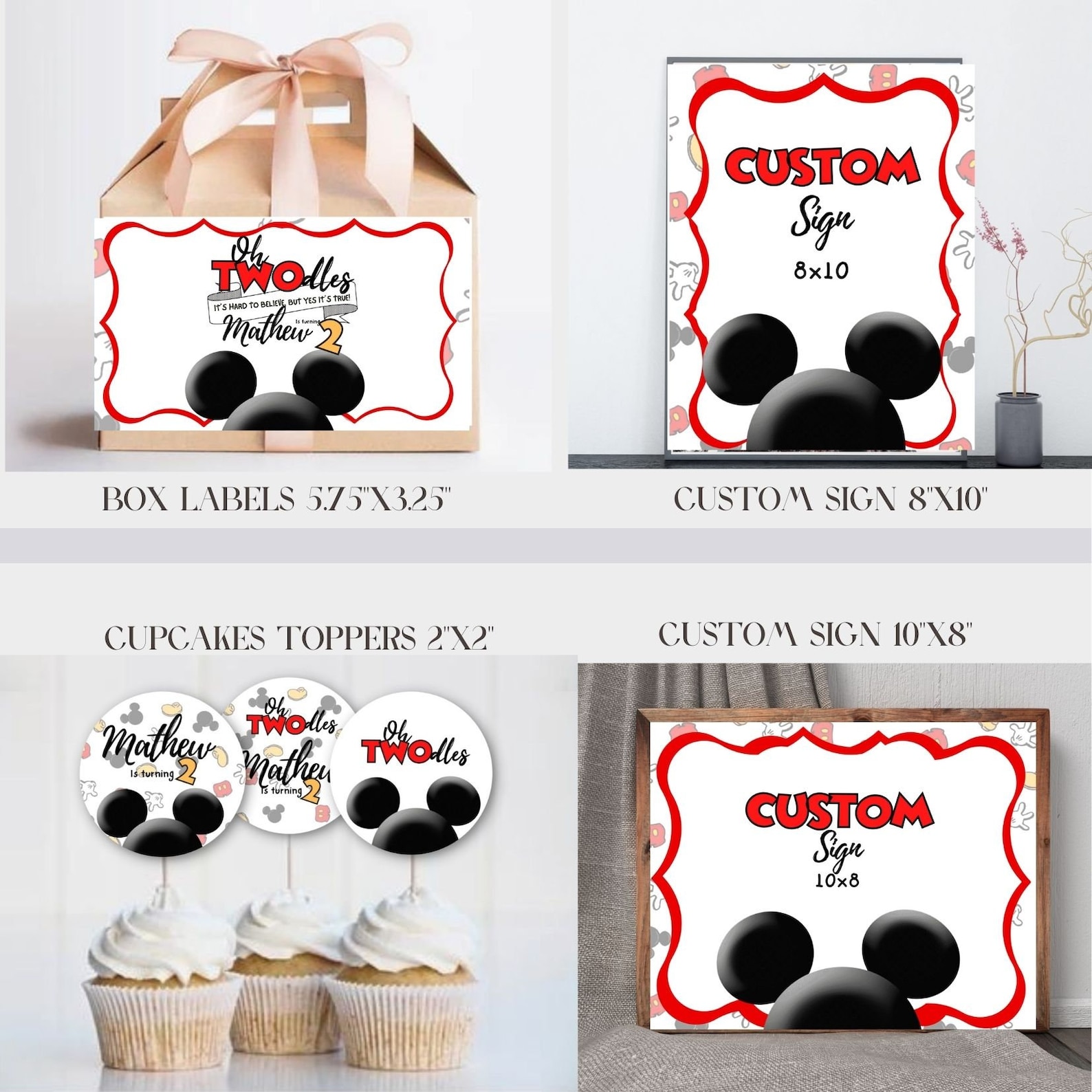 Oh Twodles Backdrop Ickey Ouse 5x3ft Happy 2nd Birthday Ickey Ouse Background For Boys Vinyl