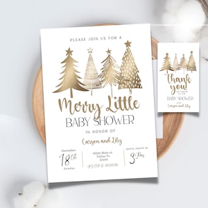 Editable and Printable Christmas Baby Shower Invitation Template, A ...