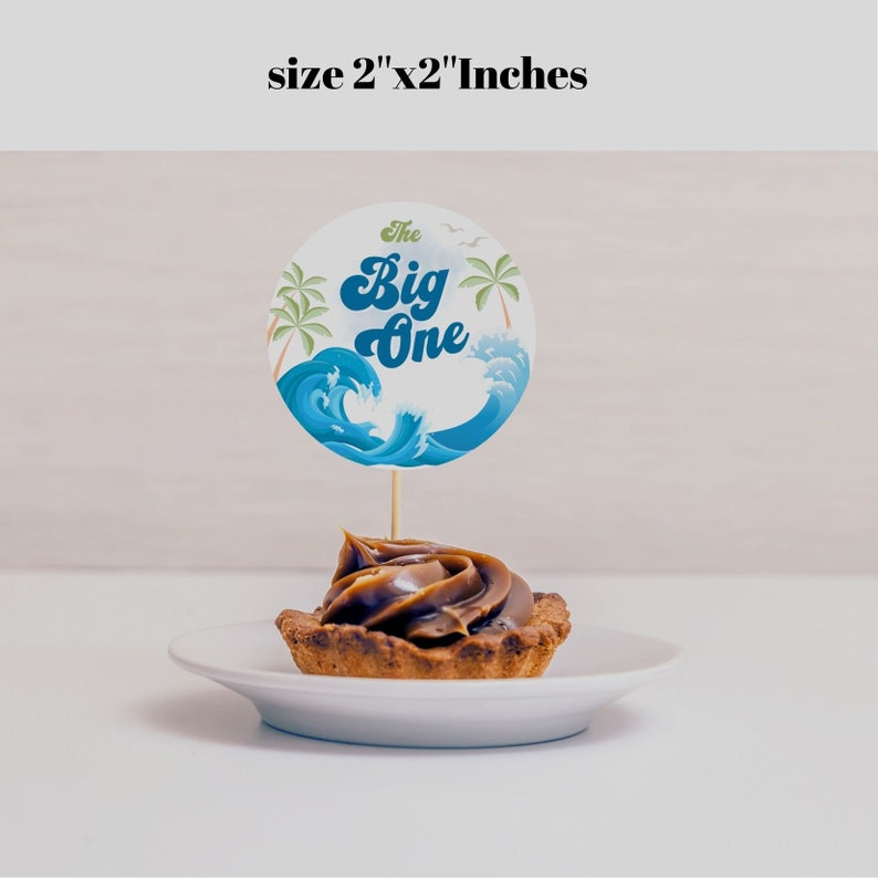 The Big One Cupcake Toppers Printable Cupcake Toppers 1st Etsy