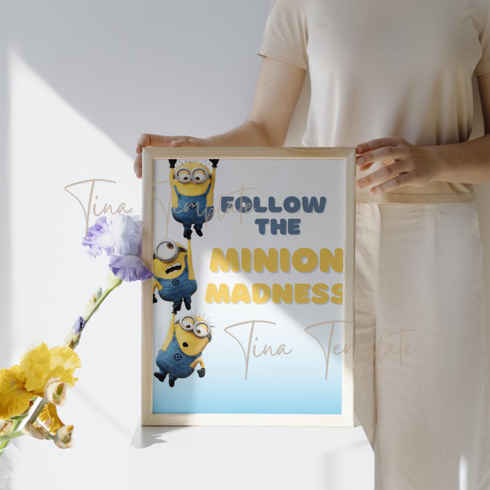 Minion Birthday Party Sign Bundle Template, Minion Birthday Party ...