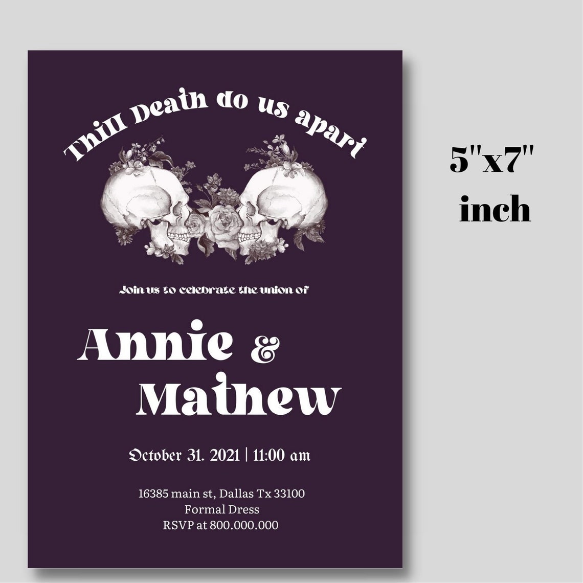 Editable and Printable Halloween Wedding Bundle Invitation - Etsy