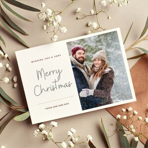 Ich wünsche Ihnen eine frohe Weihnachten Fotorahmen Kartenvorlage, wir wünschen Ihnen eine frohe Weihnachten sofortigen Download, Dankeschön-Karte, Urlaubskarte bearbeitbar