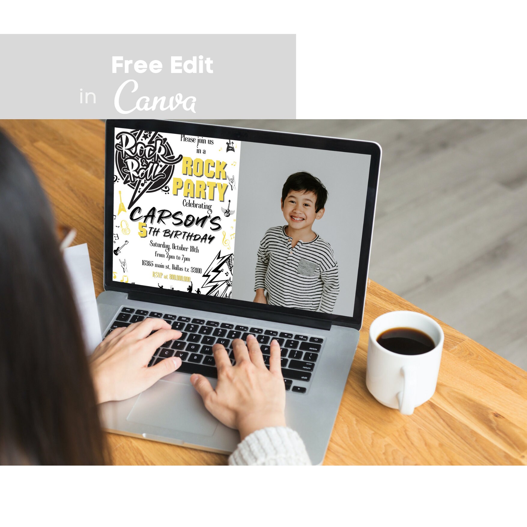 Editable and Printable Rock and Roll Birthday Party - Etsy