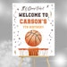 Editable and Printable Basketball Birthday Party Sign Template ...