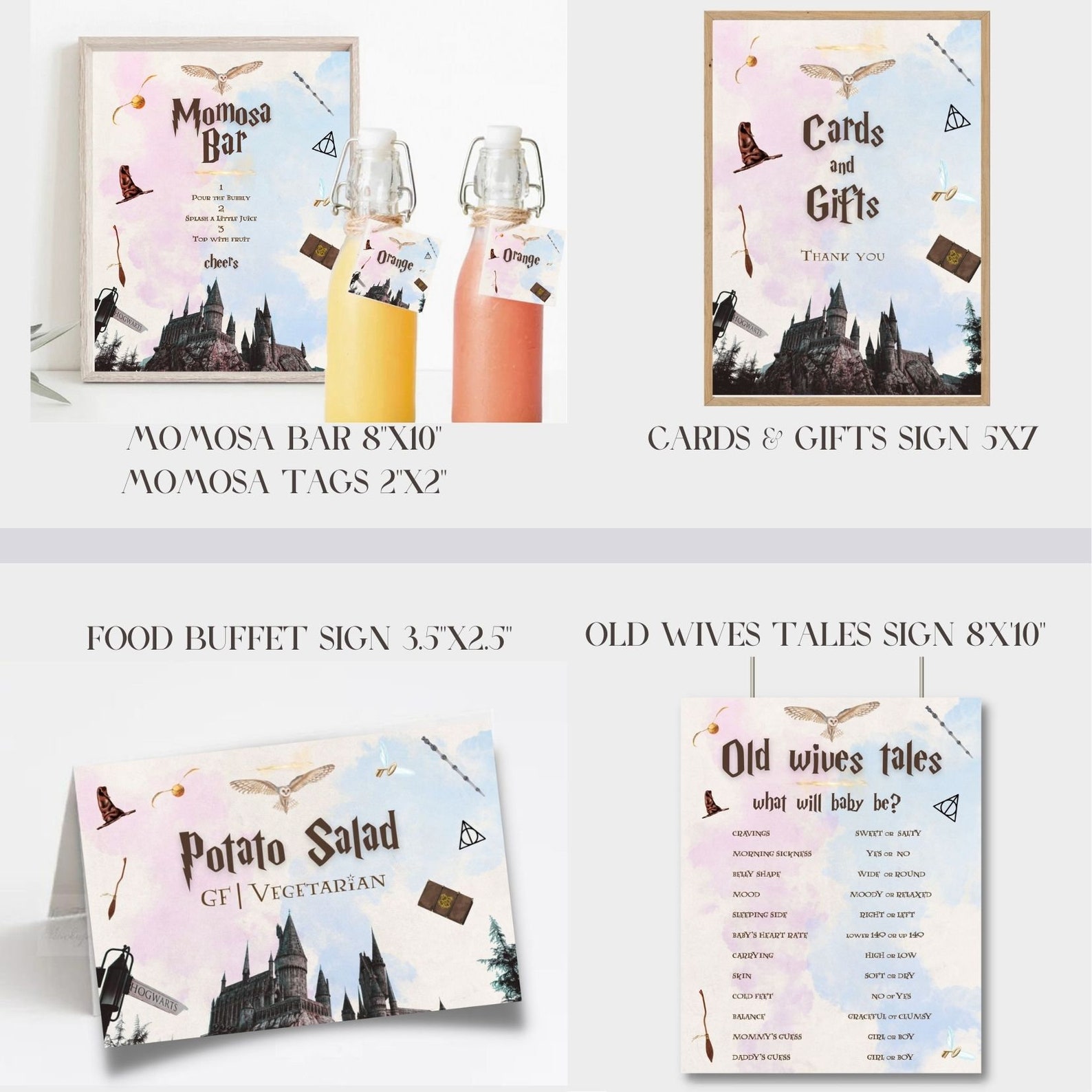 Editable Witch or Wizard Gender Reveal Bundle Template Etsy