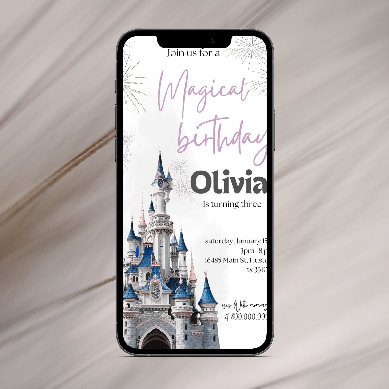 Magical Birthday Kingdom Girl Invitation Template Any Age - Etsy