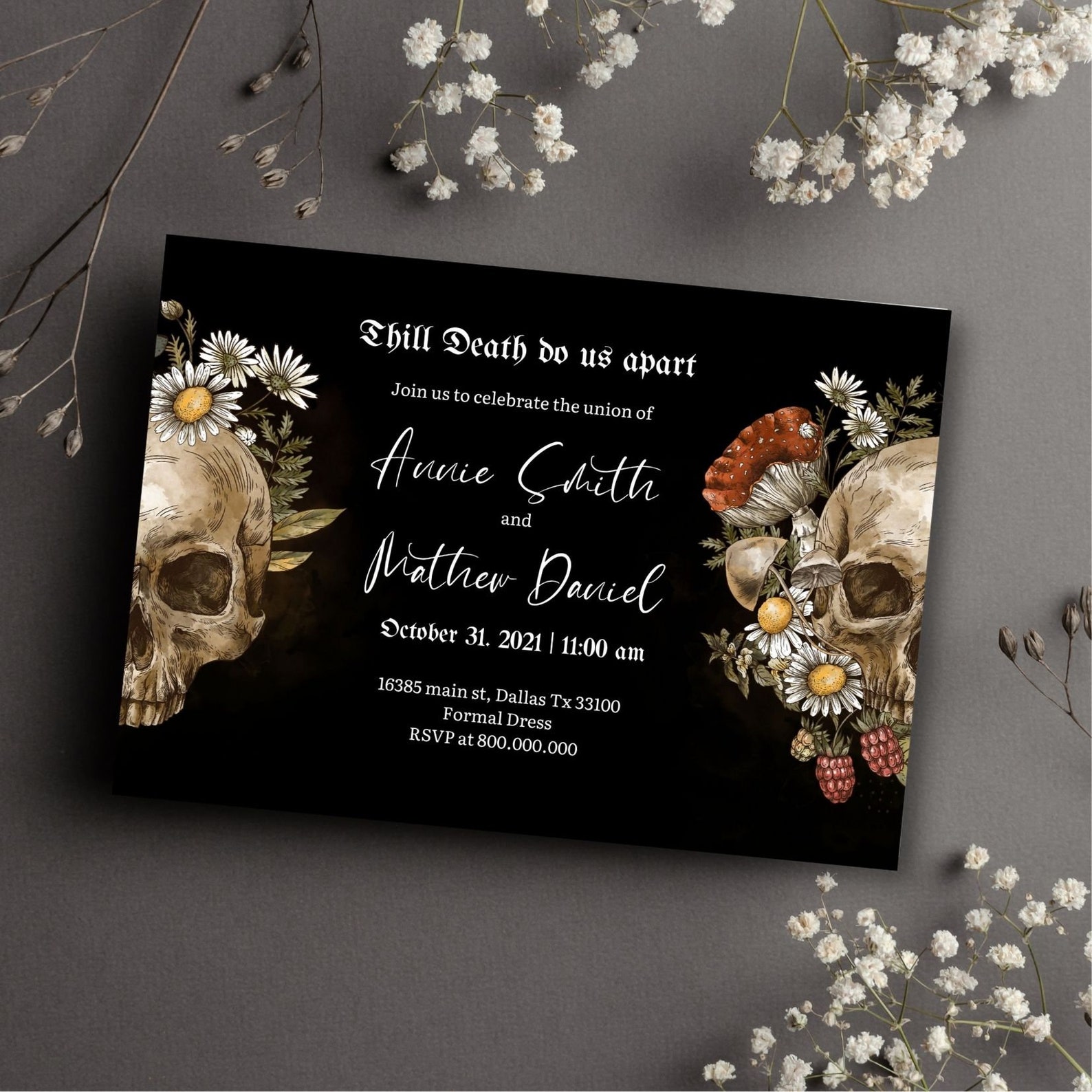 Editable and Printable Halloween Wedding Bundle Invitation - Etsy