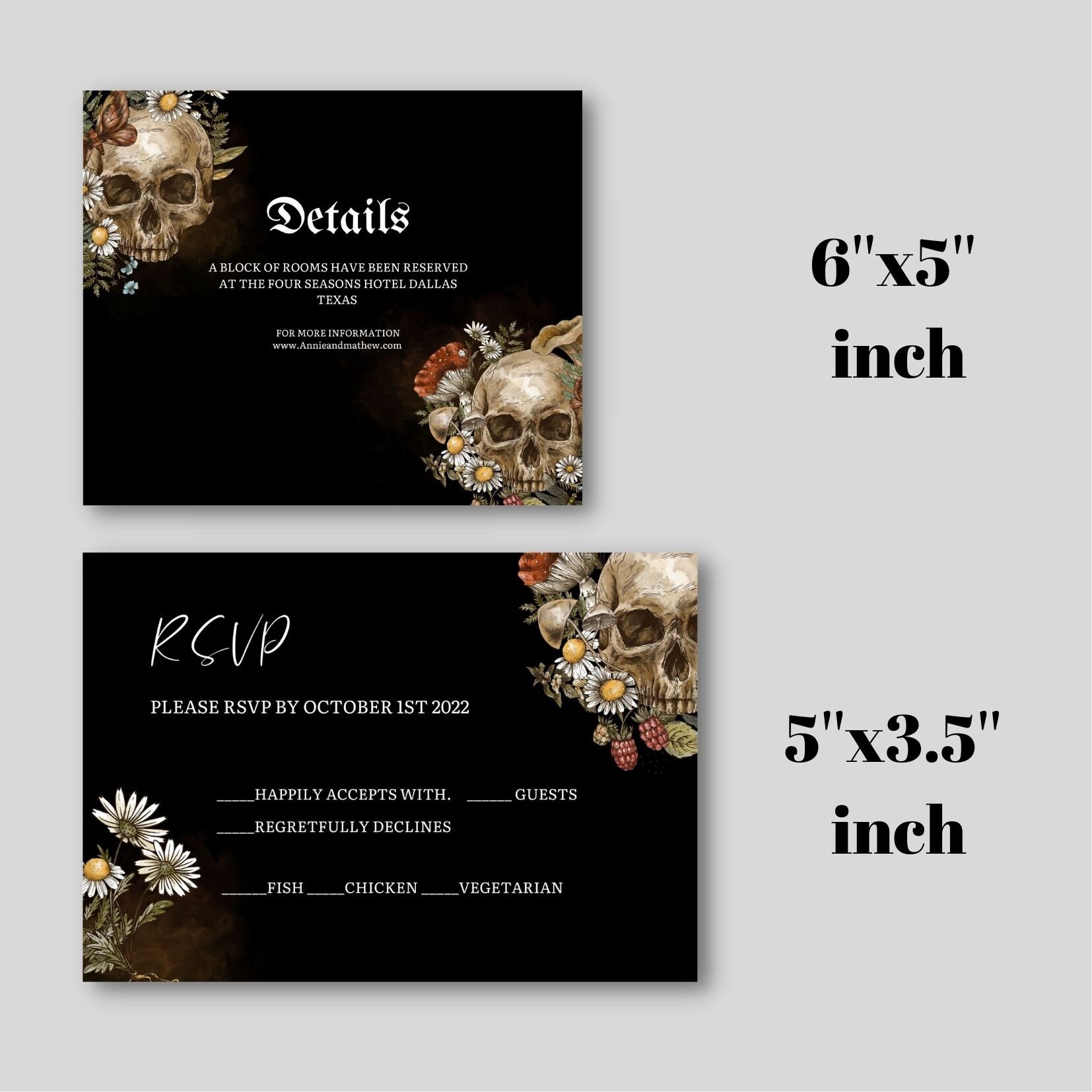 Editable and Printable Halloween Wedding Bundle Invitation - Etsy