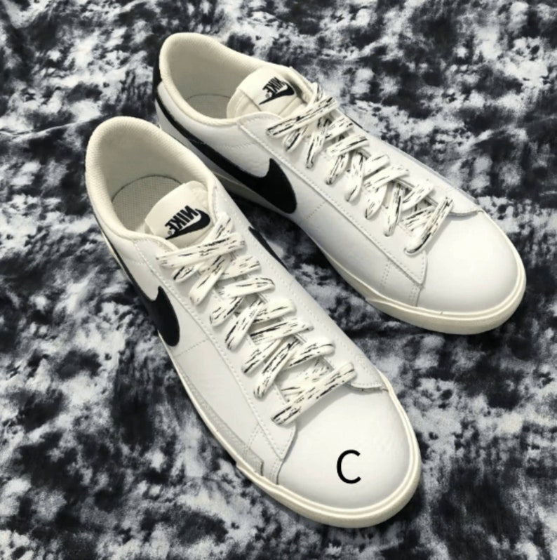 Black Gradient Strings Shoelaces Tiedye Flats Sport Etsy