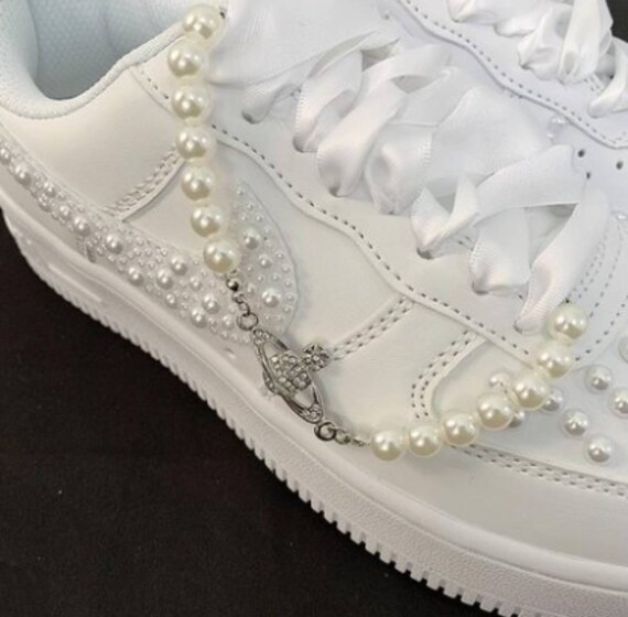 Pearls Shoe Charms White Punk Shoe Pendant Athletic Sport 