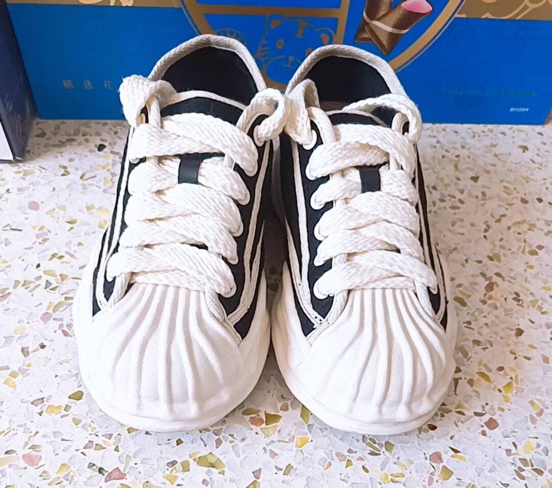 White Thick Sneaker Shoelaces 1.5 Cm Wide Shoe Accessory Etsy