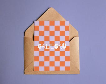 Postcards "Galiegrü" (Best wishes) | A6 with kraft paper envelope | Mini-Print
