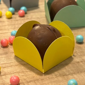 Paquete de soporte para trufas / Caja de dulces abierta / Soporte para dulces / Caja de golosinas / Forminhas De Doce & Brigadeiro