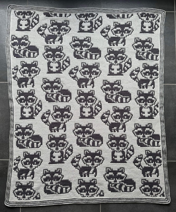 Reckless Rascals - Overlay Mosaic Crochet Raccoons - Pattern only