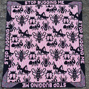 Stop Bugging Me - Overlay Mosaic Crochet Pattern - Bugs Baby Blanket
