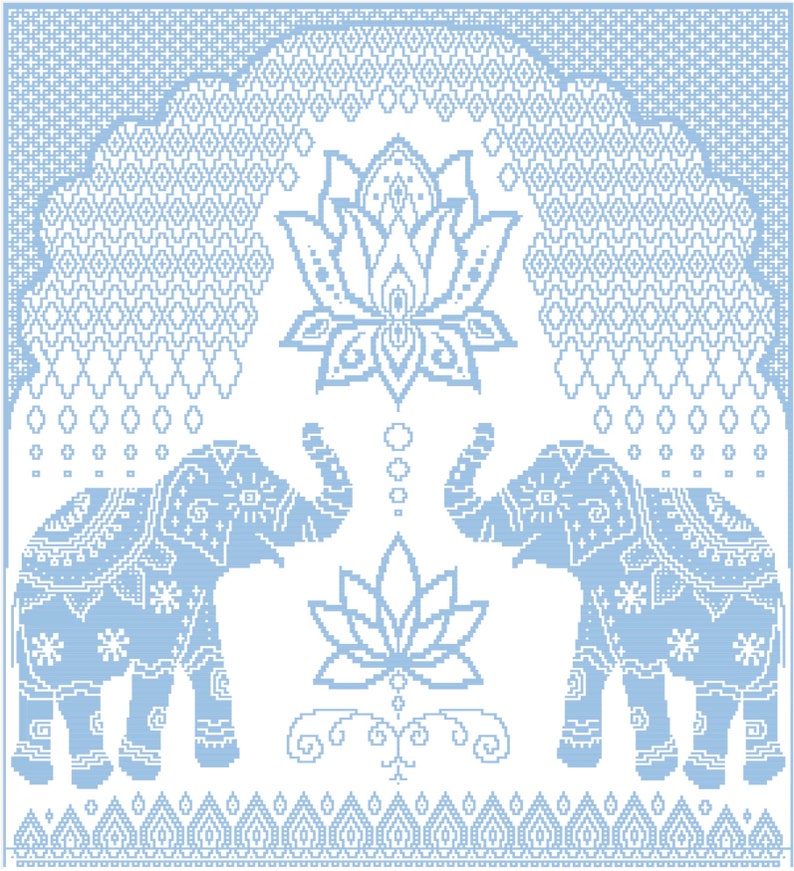 Inspiring India Overlay Mosaic Crochet Elephant pattern image 5