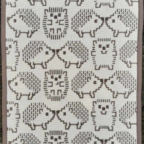 Prickly Pals - Overlay Mosaic Crochet baby blanket with Hedgehogs - Pattern only!