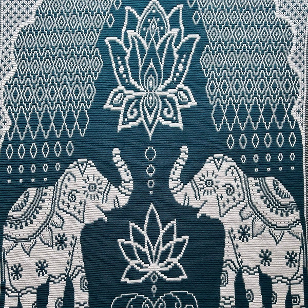 Inspiring India - Motif d'éléphant au crochet mosaïque superposé
