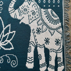 Inspiring India Overlay Mosaic Crochet Elephant pattern image 4