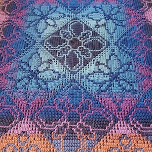 FlowerSense - Patrón de crochet de mosaico superpuesto