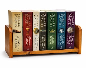 Handmade Pine Book Rack | Small Countertop Bookshelf Display for Readers