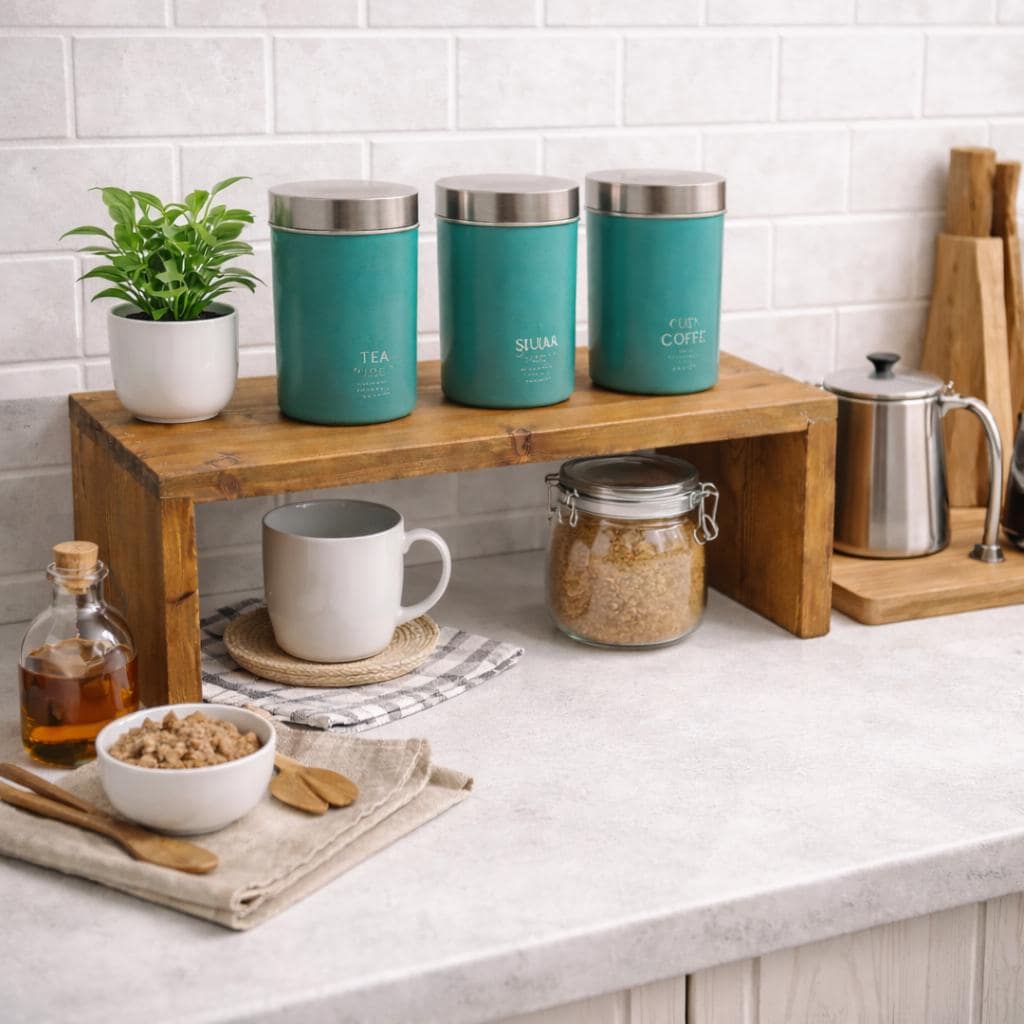 Countertop Riser Shelf Handmade Wooden Riser Shelf | Countertop Desk Organizer, Small Space ...