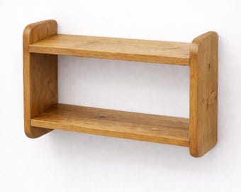 Solid Wood Floating Shelf Unit | 2, 3 or 4 Tier Wall Mounted Shelves | Handmade Storage & Display