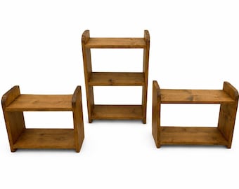 Wooden Kitchen Countertop Shelves, Freestanding Or Wall Mounted, Handmade. Custom Sizes Made To Order.