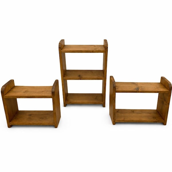 Wooden Kitchen Countertop Shelves, Freestanding Or Wall Mounted, Handmade. Custom Sizes Made To Order.