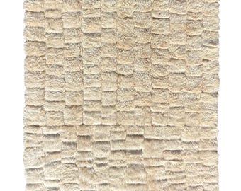 Moroccan rug hand knotted - Beni ourain rug - All wool berber rug - Custom rug - Handmade rug - Genuine lamb wool