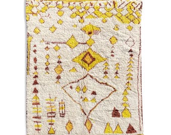 Custom Made Modern Moroccan Berber Wool Rug – Handmade Wool Rug | Luxury Beni Ouarain Style Colorful Rug | Boho Chic Rug