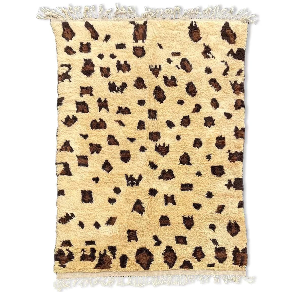 tapis leopard rose
