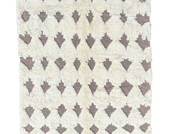 Beni ourain rug, Authentic Moroccan rug, Berber carpet, Genuine Wool rug, Handmade rug, Beni ourain style, Area rug, Tapis berbere, Teppich