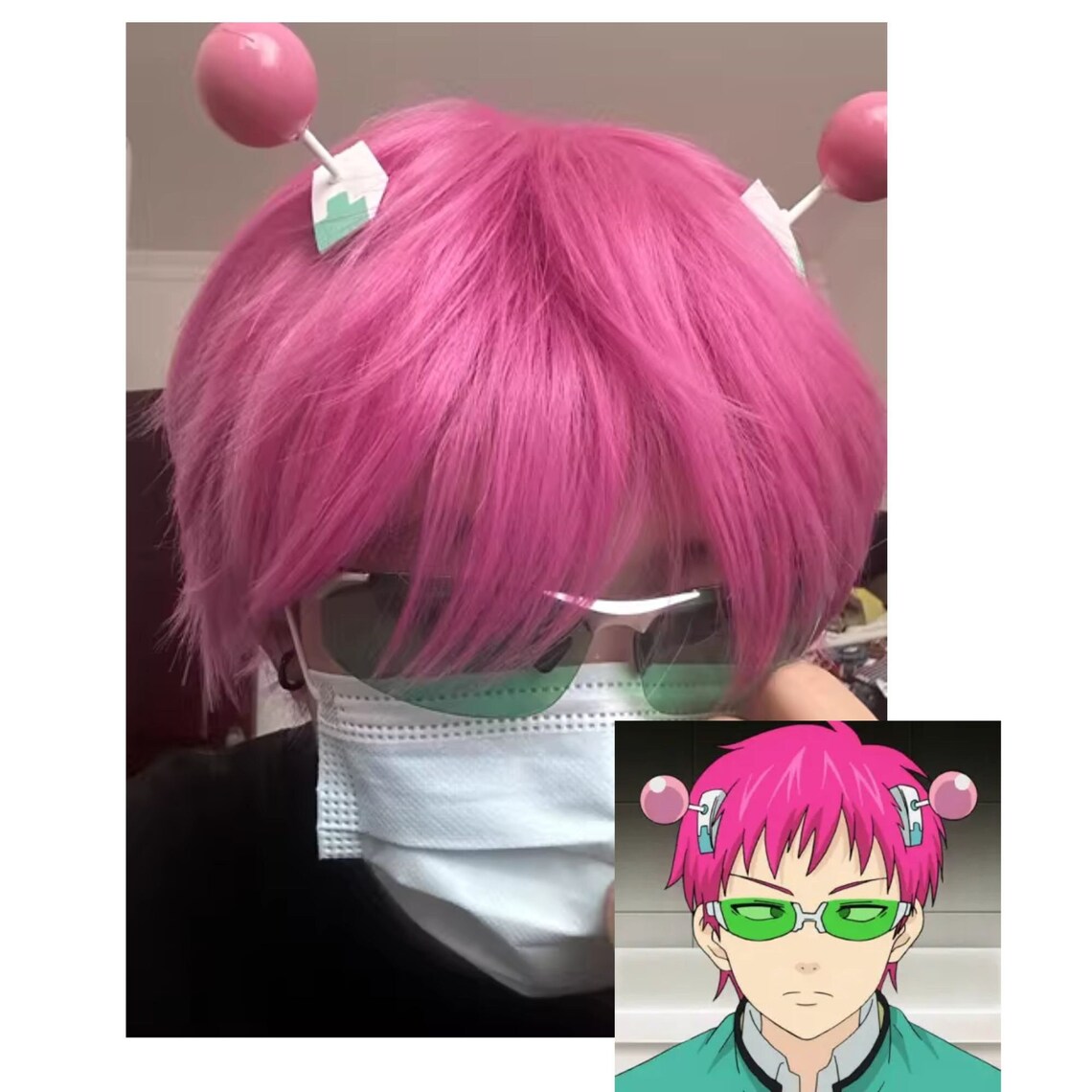 Saiki K Cosplay Props, Saiki K Hair Clips and Glasses, Cosplay Hair