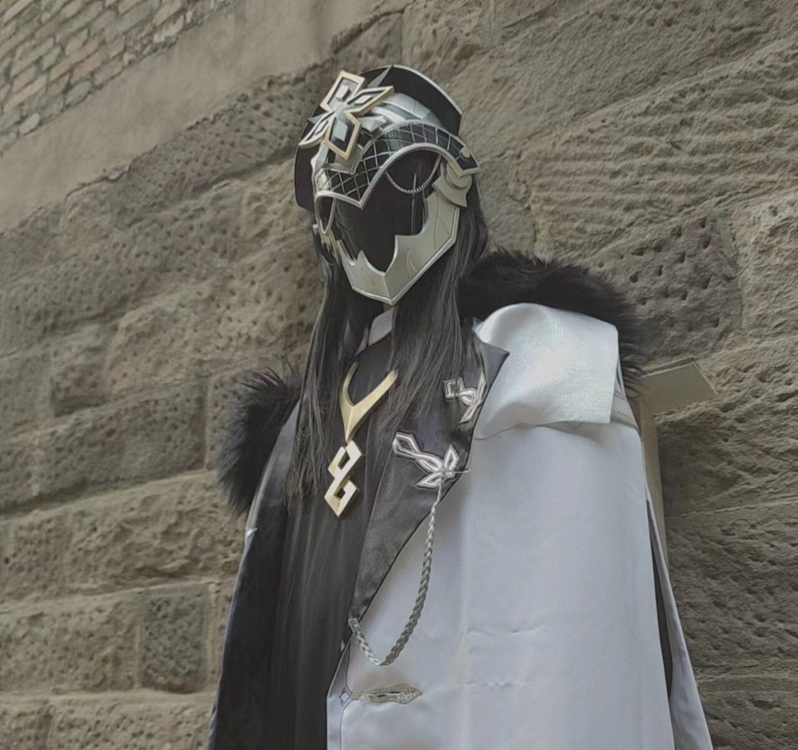 Capitano Mask, Genshin Impact. Anime Costume Cosplay Wearable Video