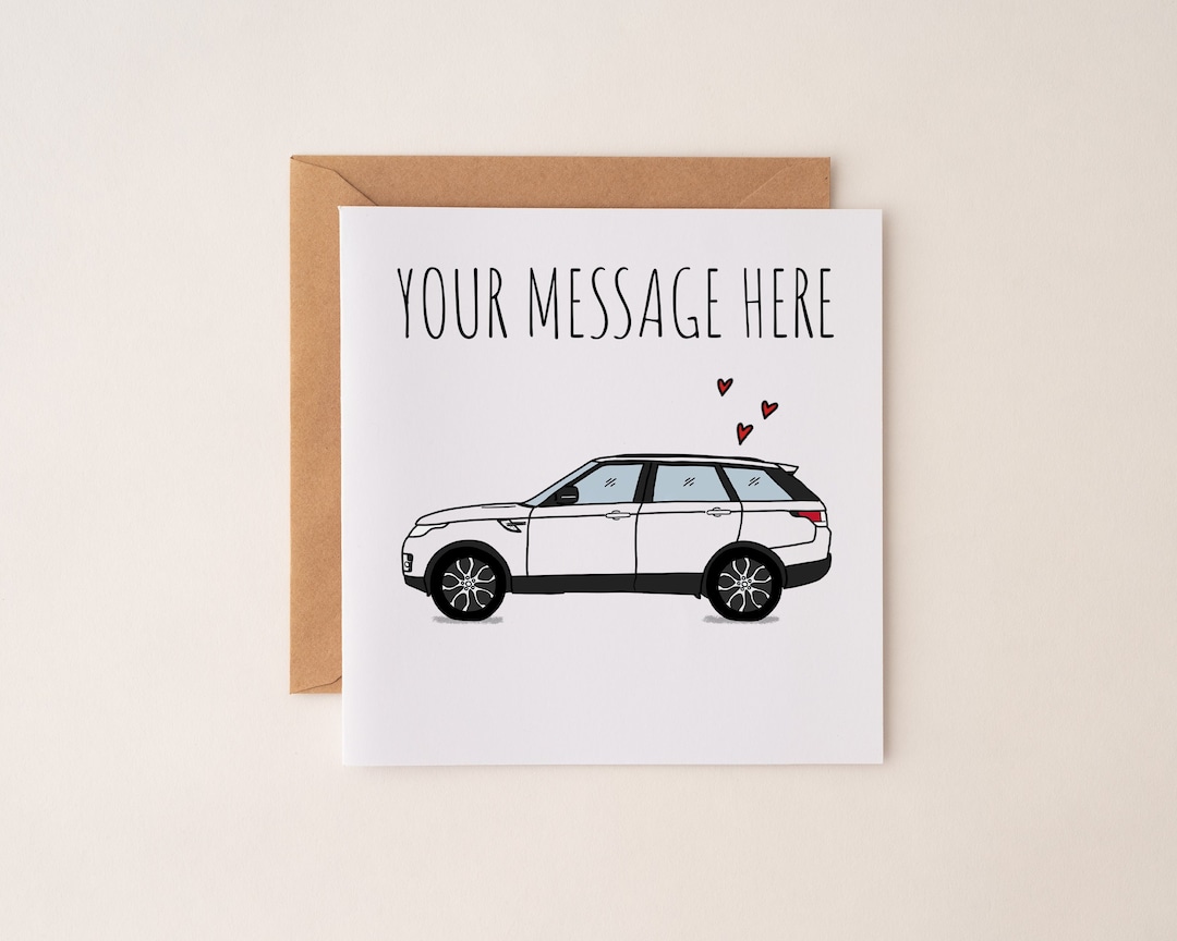 Range Rover Sport Custom Card | Personalised Car Card | New Car Card ...