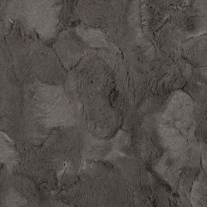 Shannon Fabrics Minky - Luxe Cuddle® Hide Charcoal/60&quot; wide - Shannon Fabrics