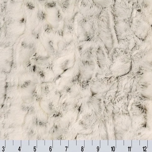 Minky - Luxe Cuddle® Frost Lynx Natural/Taupe/60" wide - Shannon Fabrics