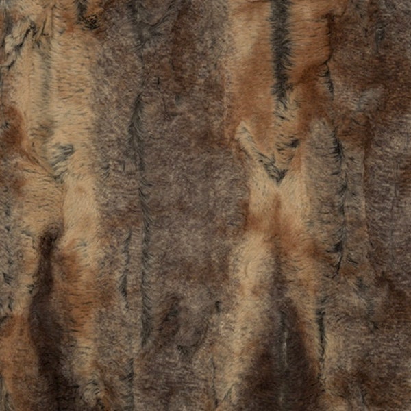 Minky - Luxe Cuddle® Red Fox Amber/Taupe/60" wide - Shannon Fabrics